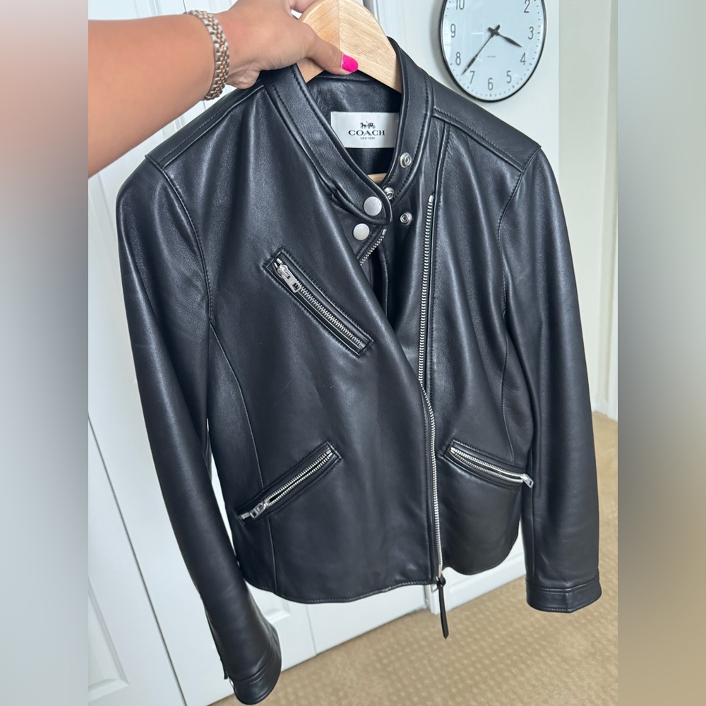 Coach Black Leather Jacket